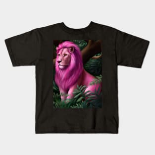 Pink Lion Kids T-Shirt